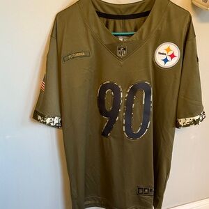 NFL Olive Green Steelers Jersey with Camo Accents